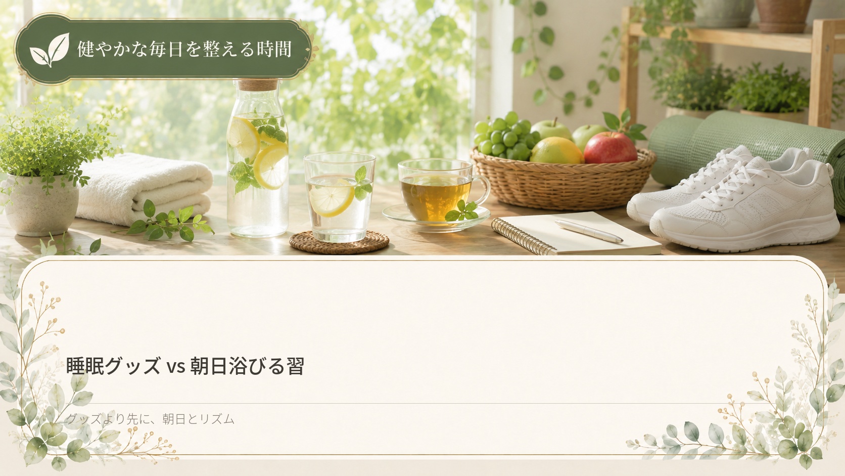 睡眠グッズ vs 朝日浴びる習慣、疲れを整えるなら先に手をつけるべきは
