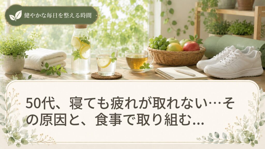 50代、寝ても疲れが取れない…その原因と、食事で取り組むべき栄養素の基本