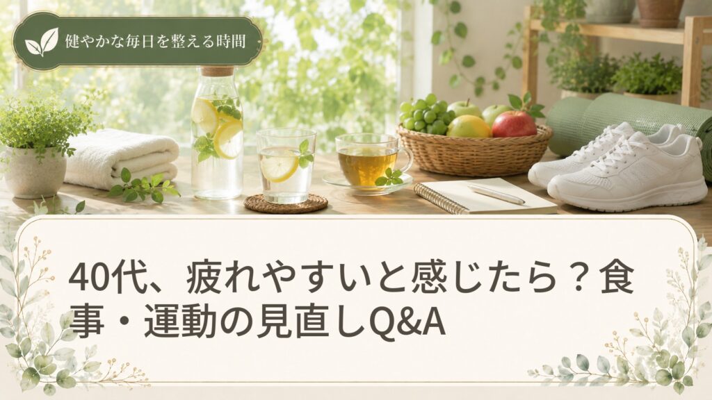 40代、疲れやすいと感じたら？食事・運動の見直しQ&A