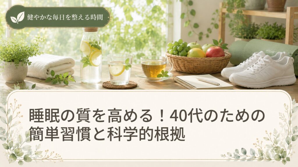 睡眠の質を高める！40代のための簡単習慣と科学的根拠