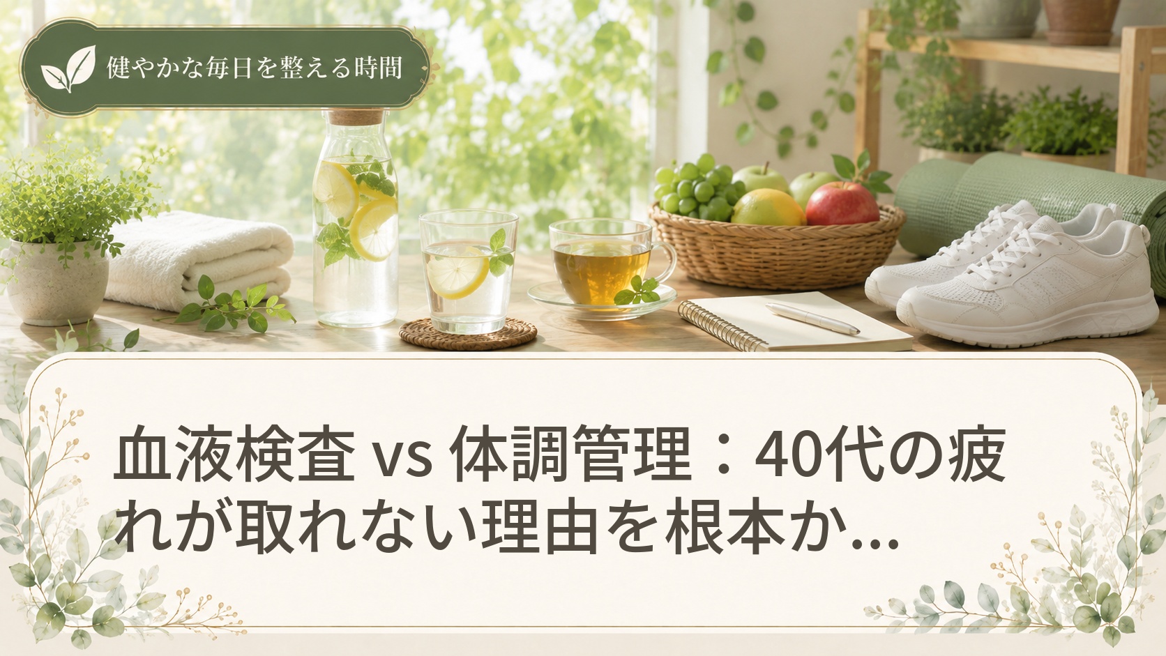 血液検査 vs 体調管理：40代の疲れが取れない理由を根本から解決する手立て