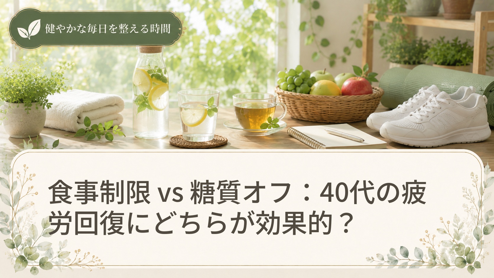 食事制限 vs 糖質オフ：40代の疲労回復にどちらが効果的？