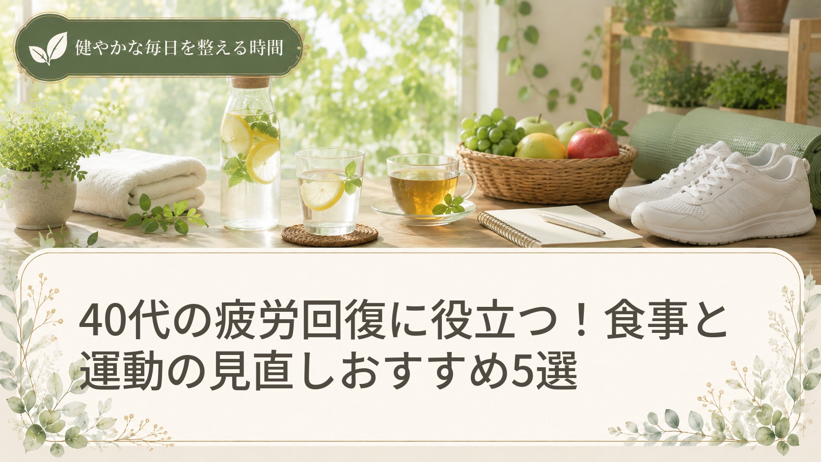 40代の疲労回復に役立つ！食事と運動の見直しおすすめ5選