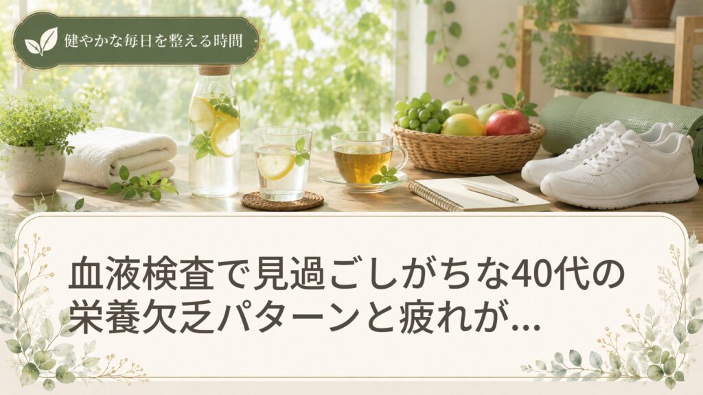血液検査で見過ごしがちな40代の栄養欠乏パターンと疲れが取れない原因
