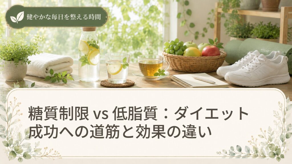 糖質制限 vs 低脂質：ダイエット成功への道筋と効果の違い