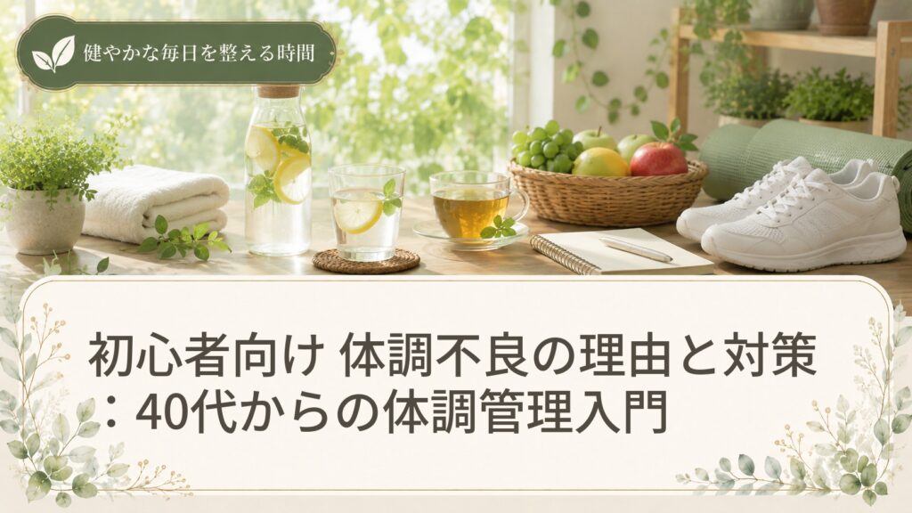 初心者向け 体調不良の理由と対策：40代からの体調管理入門