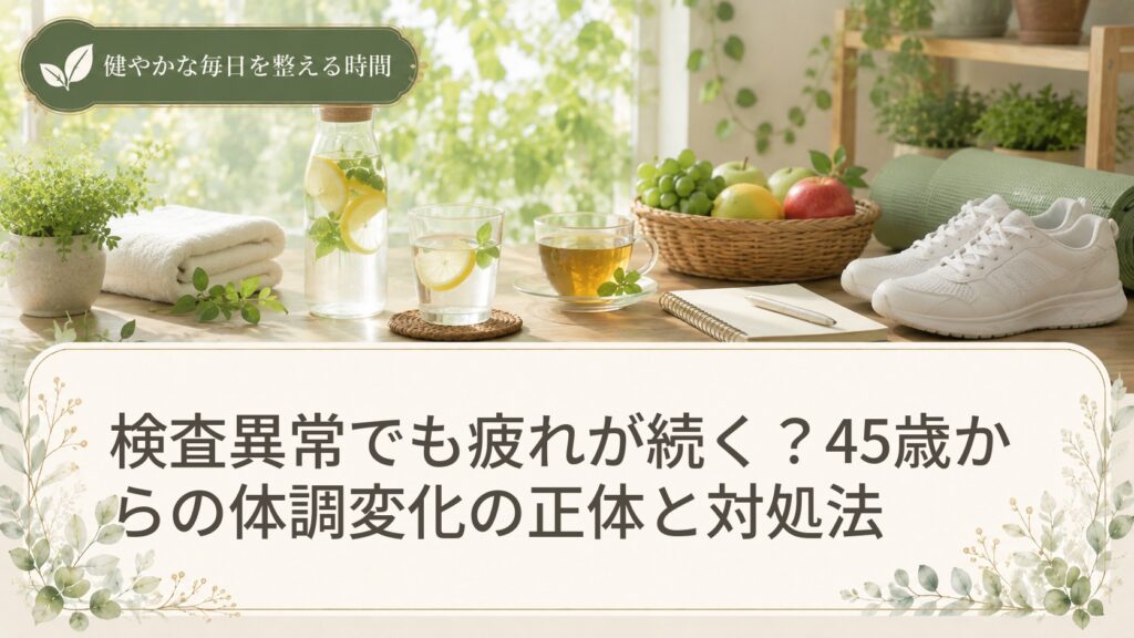 検査異常でも疲れが続く？45歳からの体調変化の正体と対処法