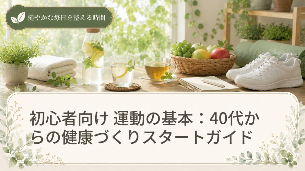 初心者向け 運動の基本：40代からの健康づくりスタートガイド
