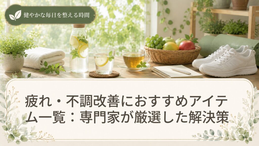 疲れ・不調改善におすすめアイテム一覧：専門家が厳選した解決策