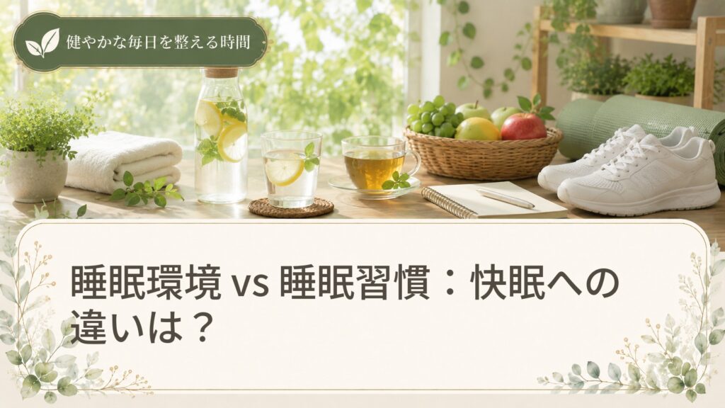 睡眠環境 vs 睡眠習慣：快眠への違いは？