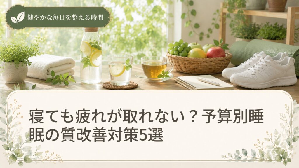 寝ても疲れが取れない？予算別睡眠の質改善対策5選