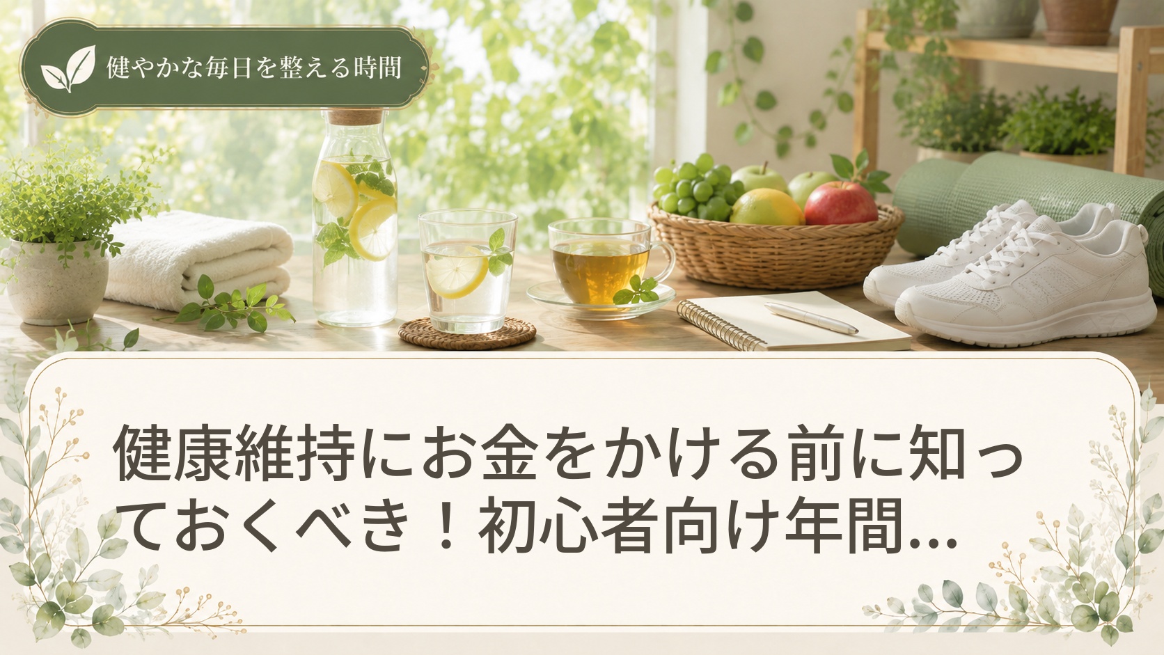 健康維持にお金をかける前に知っておくべき！初心者向け年間10万円節約術入門