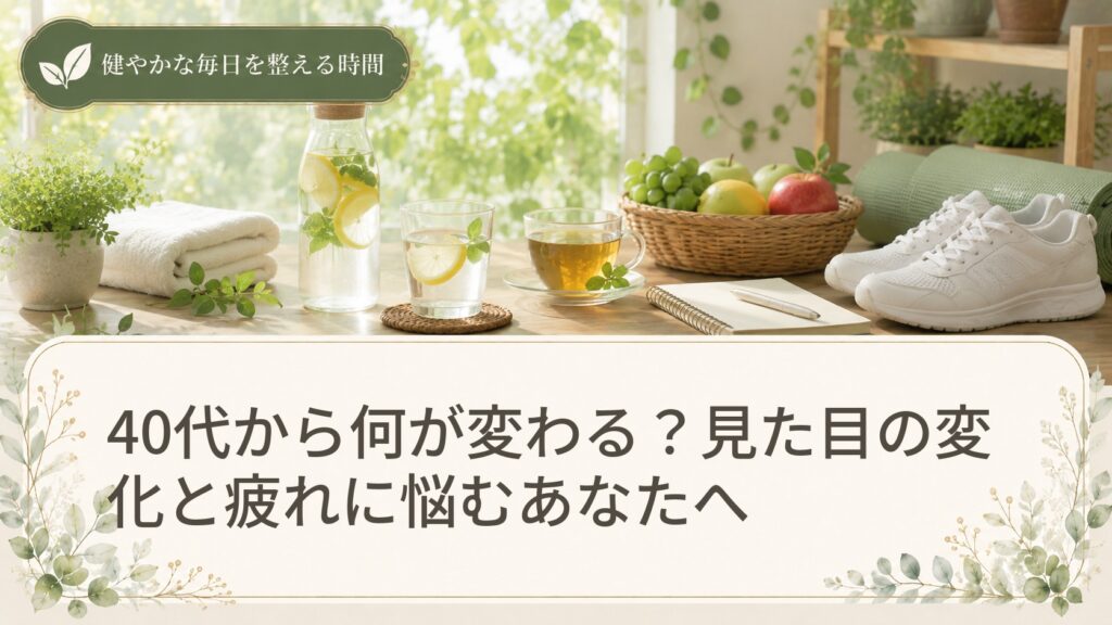 40代から何が変わる？見た目の変化と疲れに悩むあなたへ