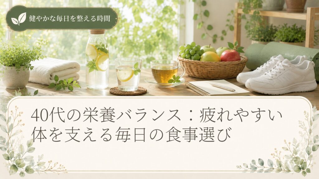 40代の栄養バランス：疲れやすい体を支える毎日の食事選び
