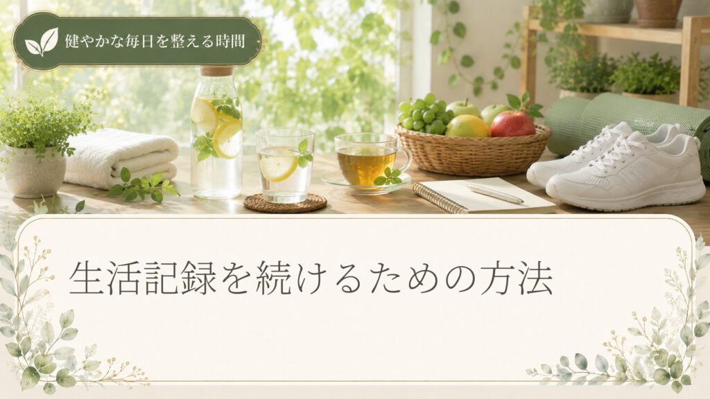 生活記録を続けるための方法