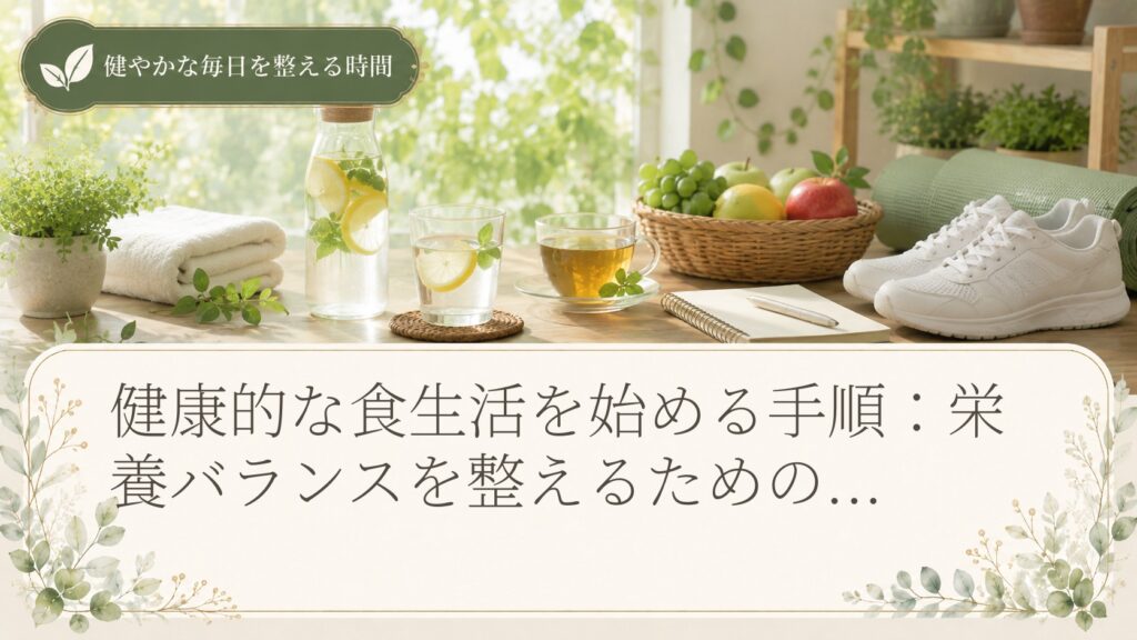健康的な食生活を始める手順：栄養バランスを整えるためのポイント