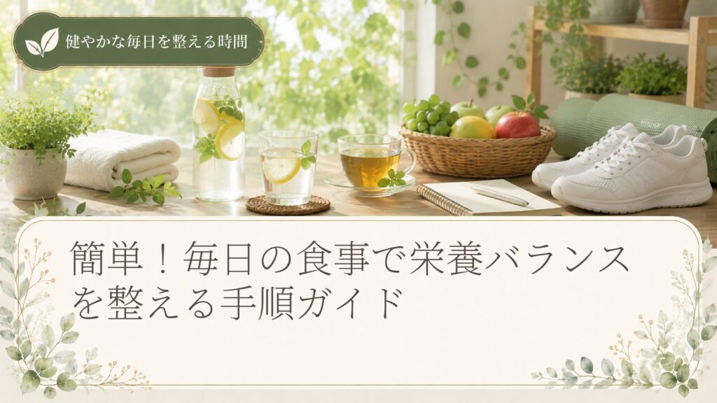簡単！毎日の食事で栄養バランスを整える手順ガイド