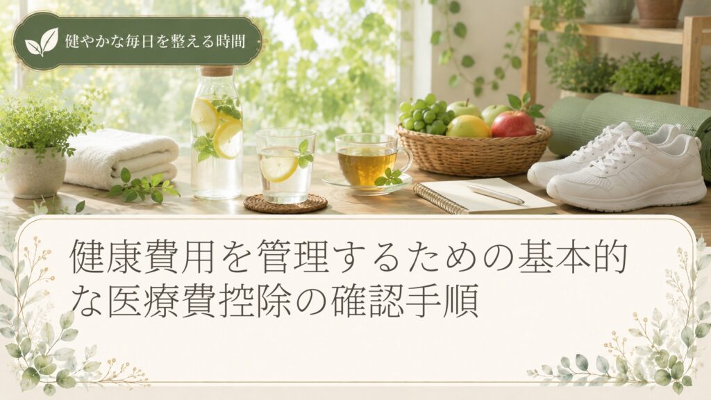 健康費用を管理するための基本的な医療費控除の確認手順