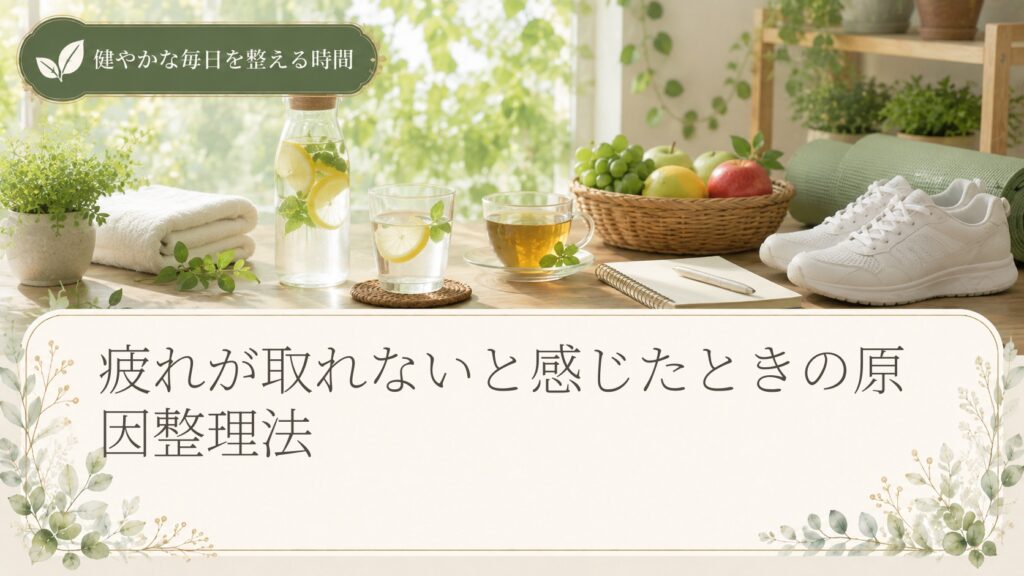 疲れが取れないと感じたときの原因整理法